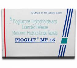 Pioglit MF 15 mg/500 mg (10 pills)